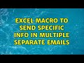 Excel Macro To Send Specific Info In Multiple Separate Emails (2 Solutions!!)