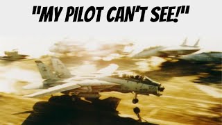 F-14 Tomcat's Radome Smashes Into the Pilot's Canopy