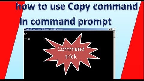 how to use copy command in cmd | how to use copy command in command prompt