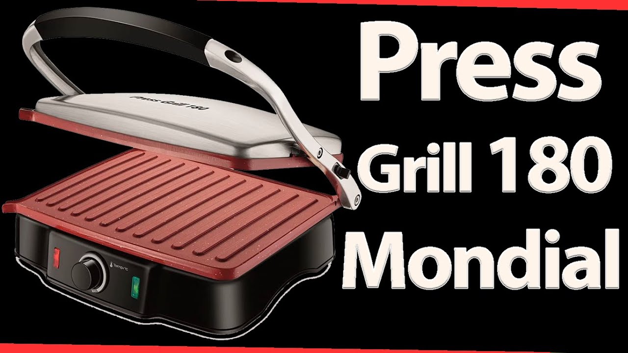 Grill Mondial Grill Mondial Press 180 Abertura 180° VERMELHA YouTube