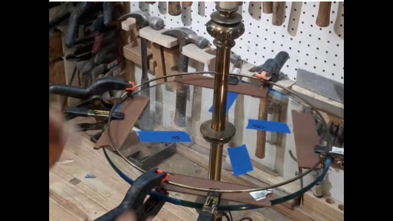 Repairing and Rewiring a Stiffle Glass Table Floor Lamp in the Secret Underground Laboratory,