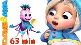 ☀ Little Miss Muffet | Nursery Rhymes Collection | Finger Family Songs from Dave and Ava ☀