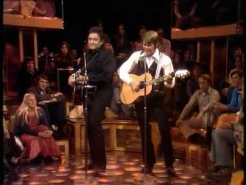 Glen Campbell  Johnny Cash   Folsom Prison Blues Live Goodtime Hour