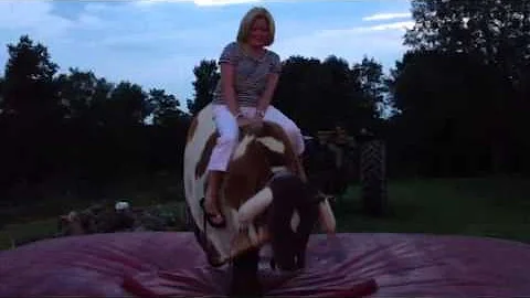 Mary Shankles riding the Bull