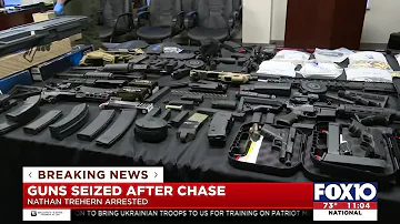 Guns seized after chase in Mobile County