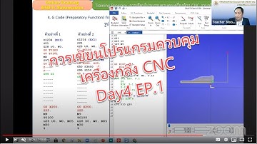 DSD8 การเขียนโปรแกรมควบคุมเครื่องจักร CNC งานกลึง 22-07-64 Day4 Ep.1