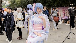 [VR180] Yukata Rem cosplay in SEP Game Comic Con, Chengdu, China