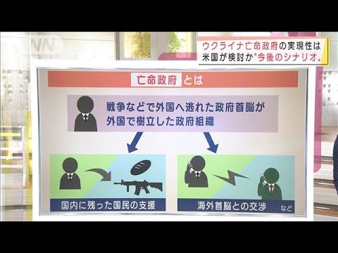 【解説】ウクライナ亡命政府の実現性は？米国が検討か“今後のシナリオ”(2022年3月7日)