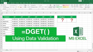 How to use DGET Function in Microsoft Excel | DGET Function in MS Excel