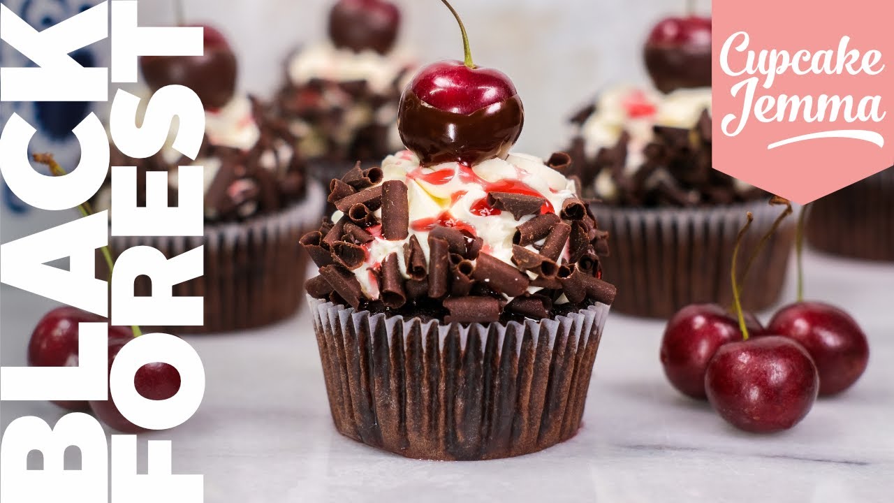 Black Forest Cupcakes Recipe | Cupcake Jemma Channel | CupcakeJemma