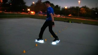Skating in the Dark with powerslide fothon wheels