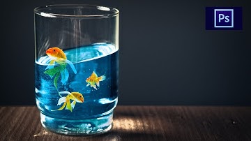 Photoshop Tutorial | Photo Manipulation | Water Splash in Glass