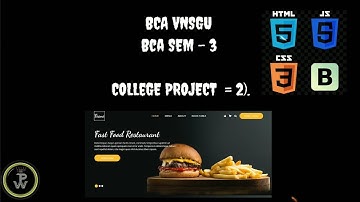 BCA SEM 3 VNSGU || COLLEGE PROJECT 2 || #html #css #js #bootstrap #vnsgu