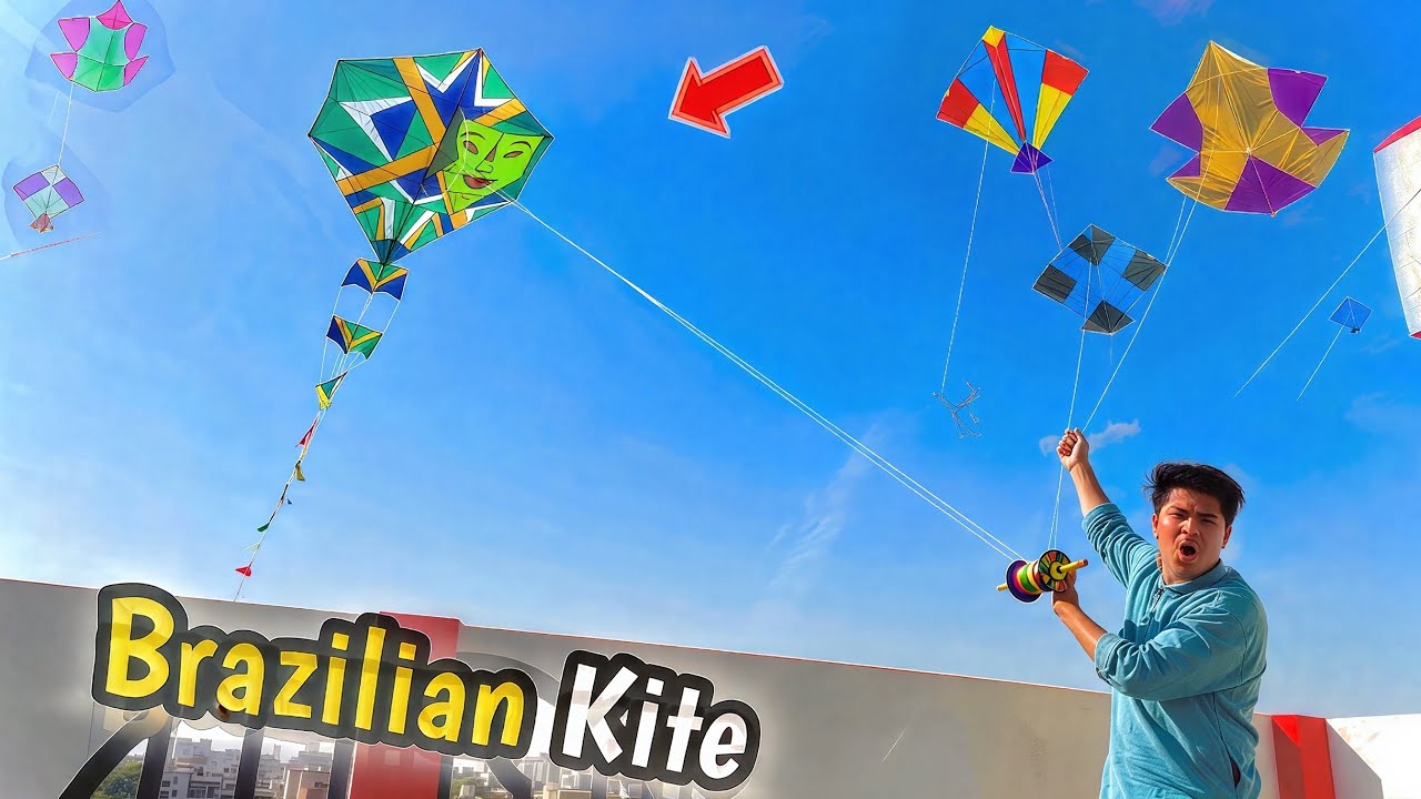 Brazilian Kite 🪁 Making Flying With Abubakar And Mukaram