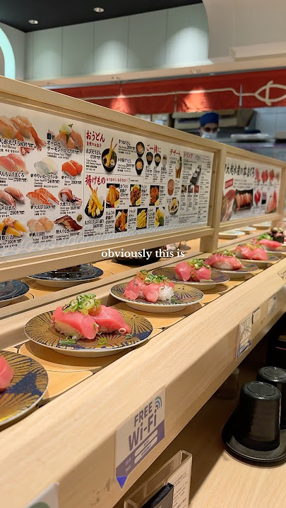 Conveyor belt sushi in Japan is what dreams are made of #foodie #foodlover #japan #osaka #sushi