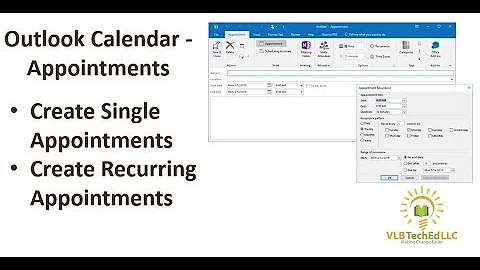 Outlook Calendar - Creating Single and Recurring Appointments
