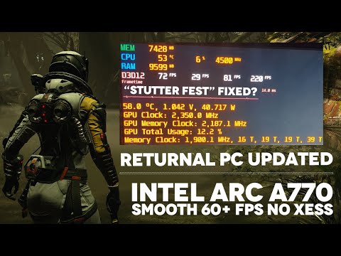 Returnal PC Updated - Improved Performance Intel Arc A770 Without XESS [1440p] - Smooth 60+ FPS!