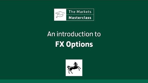 An introduction to FX options