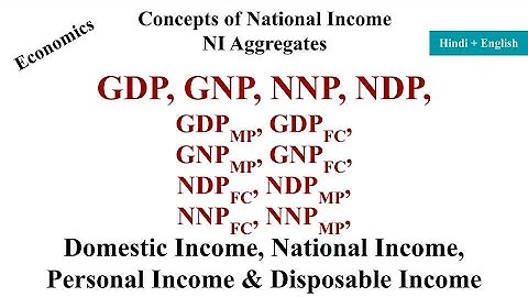 Concept of National Income, GDP, GNP, NDP, NNP, Disposable Income, Personal Income, Domestic Income
