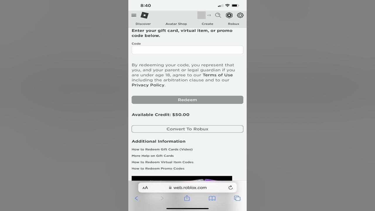 How To Claim Roblox Gift Card On Mobile Device - Youtube