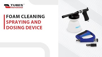 Foam cleaning, spraying and dosing devices
