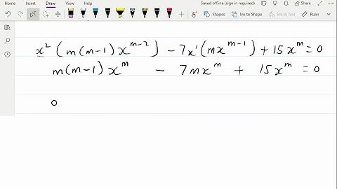 Find values of m so that the function y=x^m is a solution of the given differential equation. x^…