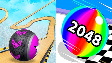 Sky Rolling Ball 3D VS Ball Run 2048 - All Level Gameplay Android iOS Ep1