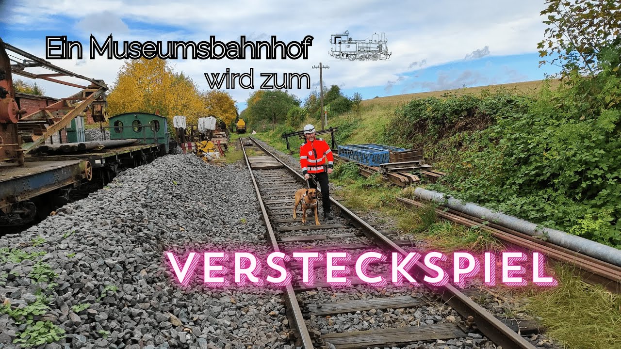 Übung der Rettungshundestaffel Osterode, Goslar, Harz e.V. bei der Almetalbahn