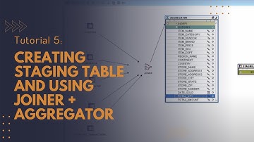 Tutorial 5 : Creating Staging Table and using joiner + aggregator- Datawarehouse Oracle - TY BSc. IT