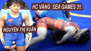 CHUNG KẾT VẬT NỮ H 50 Kg, NGUYỄN THỊ XUÂN, HẠ GỤC 2 ĐỐI THỦ ĐẲNG CẤP ,ĐOẠT HC VÀNG SEA GAMES 31.