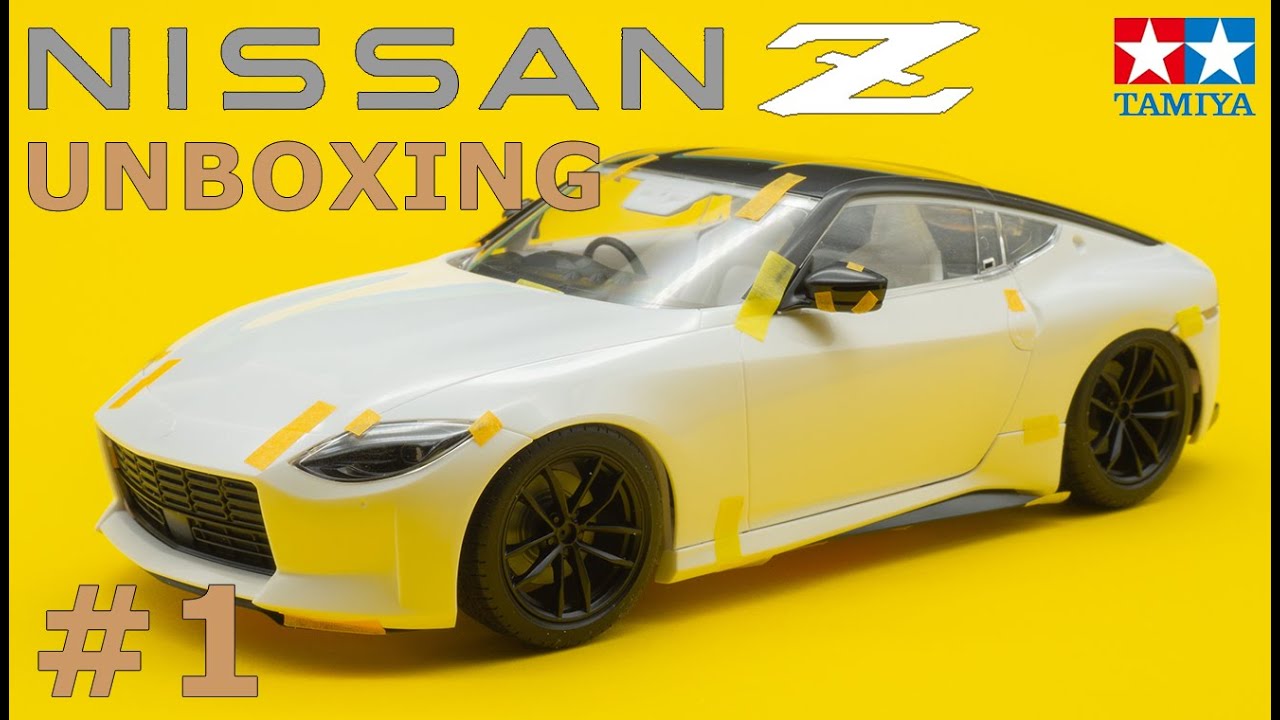 1/24 Nissan Z (RZ34) unbox, review and dry fit. Tamiya 24363 #1