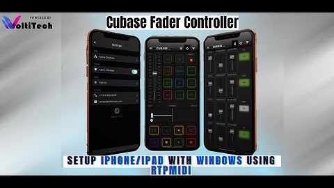 Cubase Fader Controller | How to setup Iphone/Ipad with windows using rtpMIDI