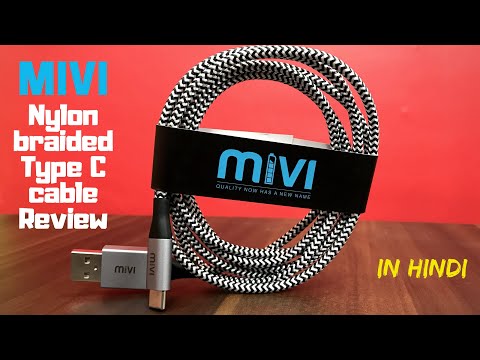 MIVI 6ft Nylon Braided Type C USB Cable Review | MIVI Tough Type C Cable