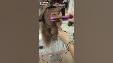 uốn tóc xoăn sóng nước bằng máy duỗi