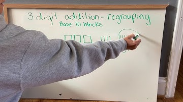 3-digit Addition with Regrouping Using Base 10 Blocks