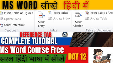 Reference Tab ka Full Tutorial | Caption, Index & Table of Authorities ka Use | MS Word Class