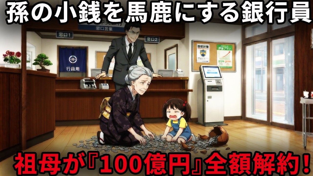 【修羅場】「小銭を持ち込むな、時代遅れの老婆」と孫を泣かせた銀行員。堪忍袋の緒が切れた私がVIP室で『100億円の預金』を全額引き揚げた最高の復讐と男の悲惨な末路