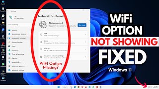 💥fixed! wifi option not showing on windows 11 settings || missing wifi