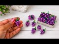 DIY Beaded Grapes Keychain 🍇 | Easy Pearl Bead Craft Tutorial | Handmade Grape Keychain in Minutes