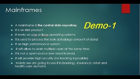 Session-1 - Demo | Mainframes Cobol JCL DB2 Demo-1 || @vitechtalks || Mainframes || Batch-5