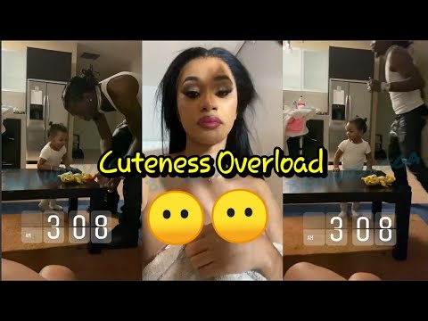 cardi-b-offset-playing-with-kulture-😍🥰-cuteness-overload