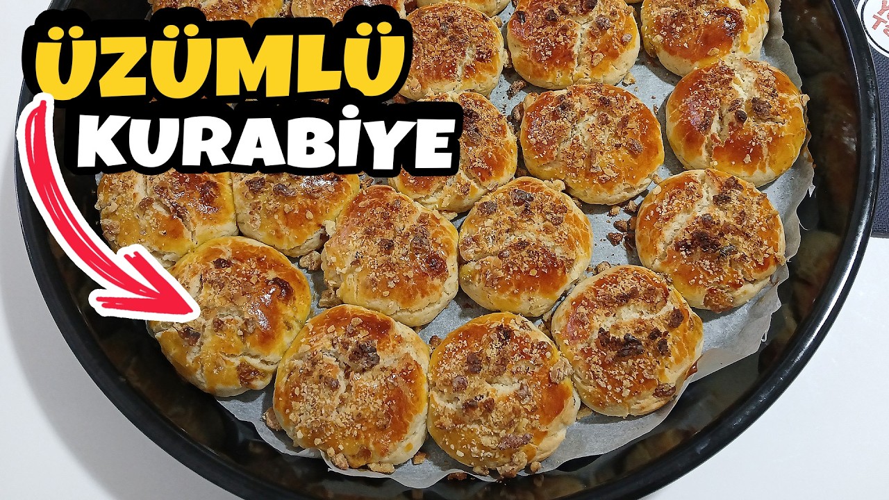✅PÜF NOKTALARIYLA‼️ ÜZÜMLÜ KURABİYE TARİFİ🍪👌