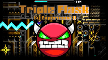 Geometry Dash |Triple Flask by Experience D (Very Easy Demon)(All 3 User Coins) 60 FPS|