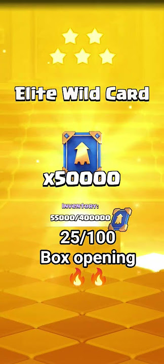 50k elite wild card 25/100 box #clashroyale