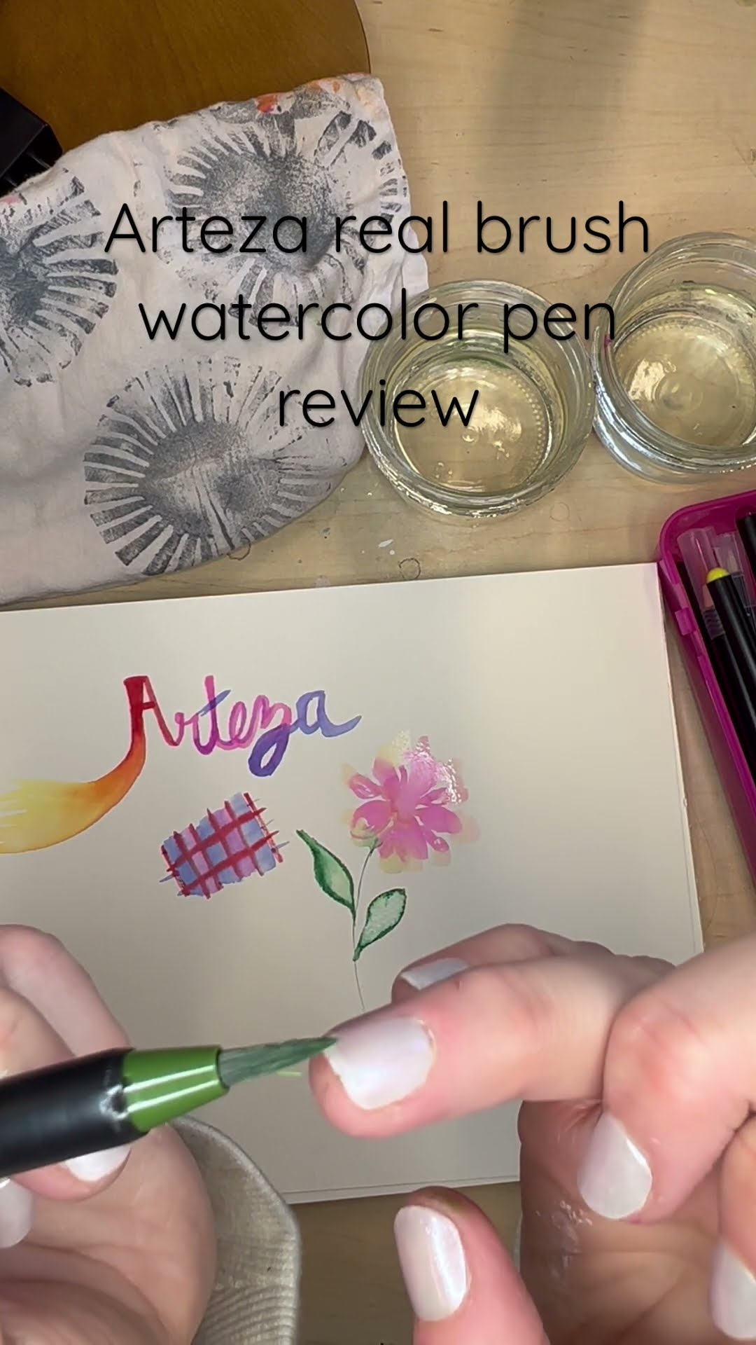 Arteza real brush pen review watercolor brush pens 
