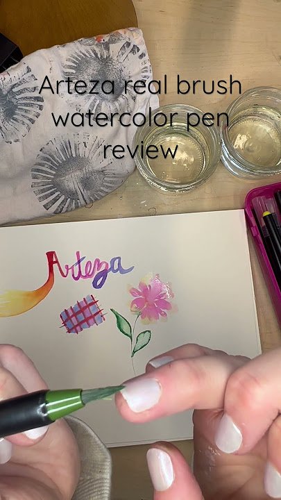 Arteza real brush pen review watercolor brush pens 