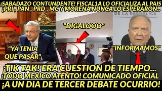 SABADAZO CONTUNDENTEE! A UN DIA DE TERCER DEBATE PASO URGENTEEE COMUNICADO OFICIAL PRIAN FRIOS