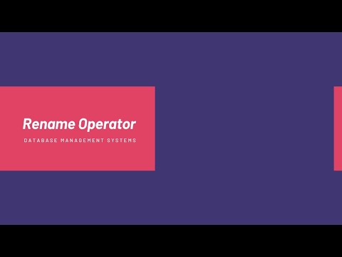 #14: Rename Operator