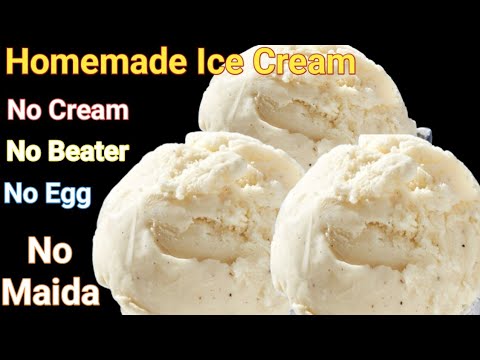 Vanilla Ice Cream Recipe | Easy Homemade Vanilla Ice Cream | No Eggs | No Ice Cream Machine