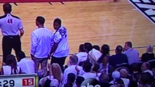 Video thumbnail of "Heat fans being asked to sit down in Game 7"